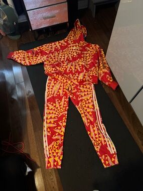 Adidas x Farm Rio tracksuit tomato/chalk size L